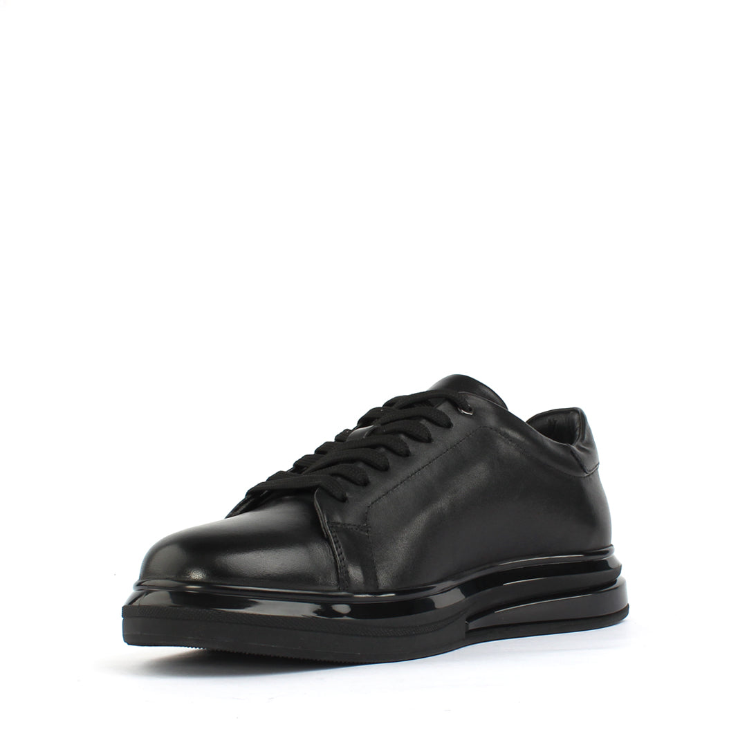 Men's Black Leather Sneakers (691-3417)