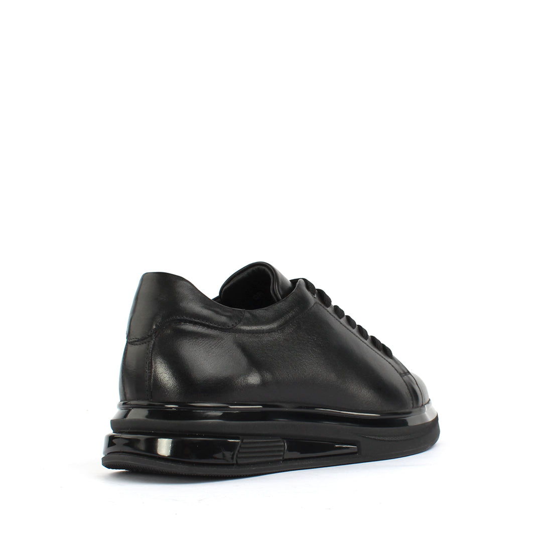 Men's Black Leather Sneakers (691-3417)