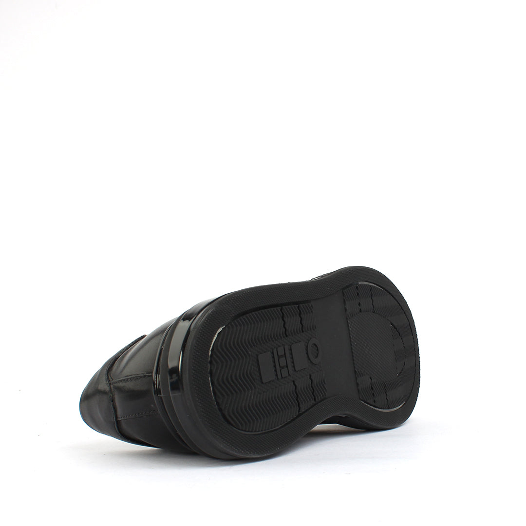 Men's Black Leather Sneakers (691-3417)