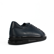 Herren Marineblaue Leder Sneaker (691-3417)