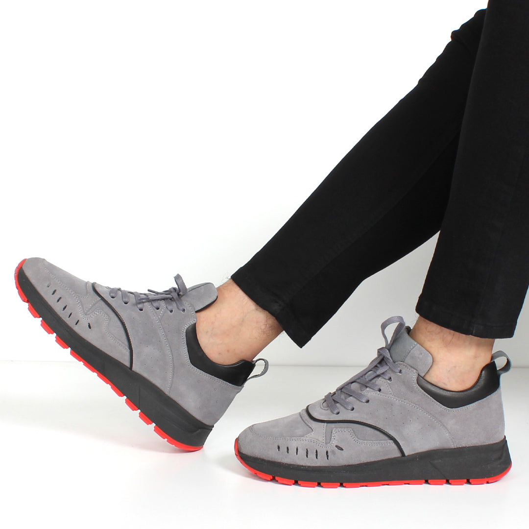 Men's Gray Suede Sneakers (064-1027)