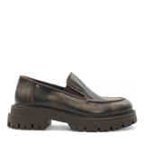 Damen Anthrazit Leder Loafers (029-20154)