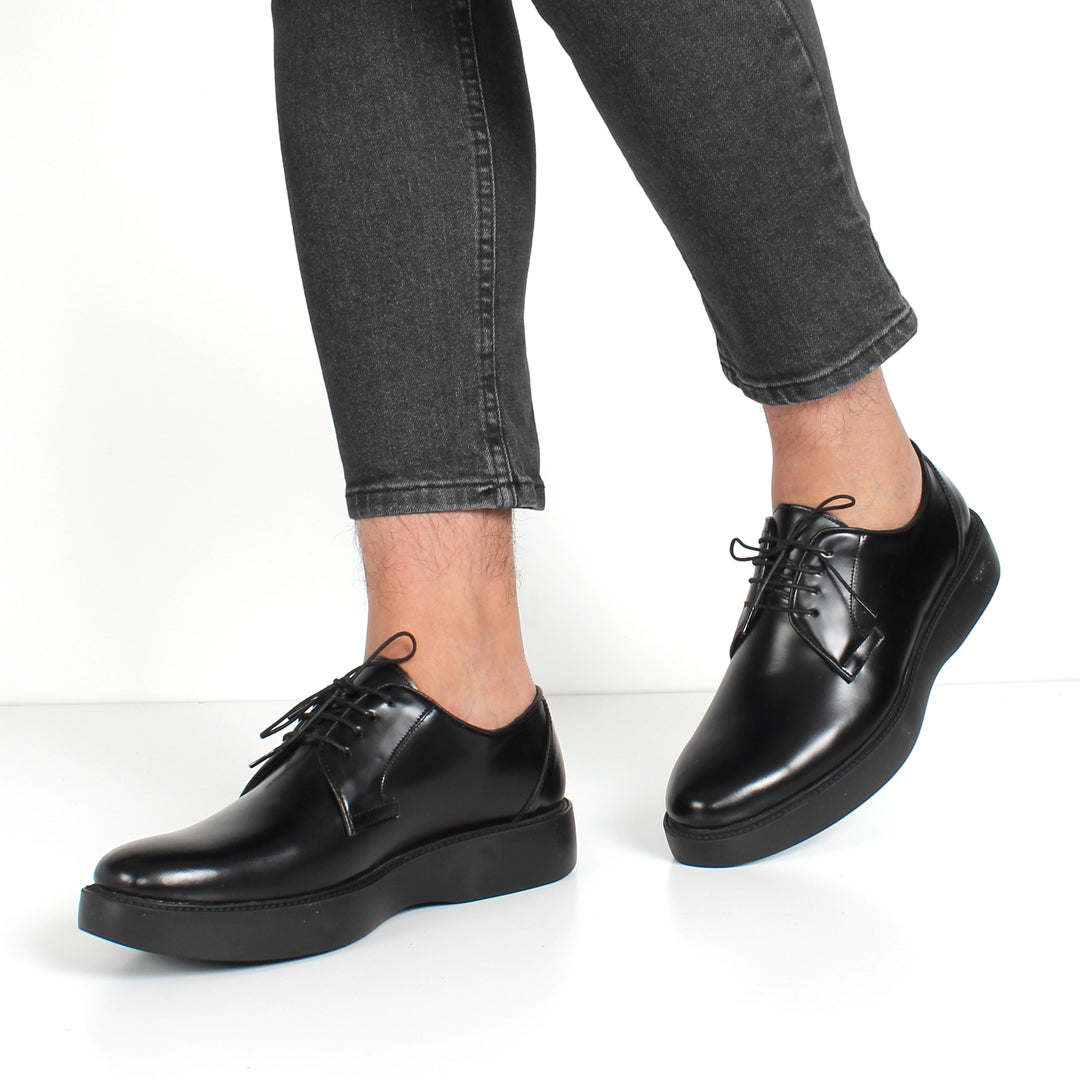 Herren Schwarze Lackleder Sneaker (162-505)