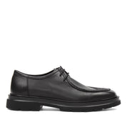 Herren Derby-Schuhe aus schwarzem Leder mit EVA-Sohle und Plain-Toe (663-461)