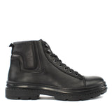 Herren Schwarze Leder-Boots mit robustem Design (550-709)