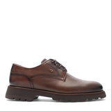 Herren Schnürschuhe aus braunem Leder mit Profilsohle (406-4415)