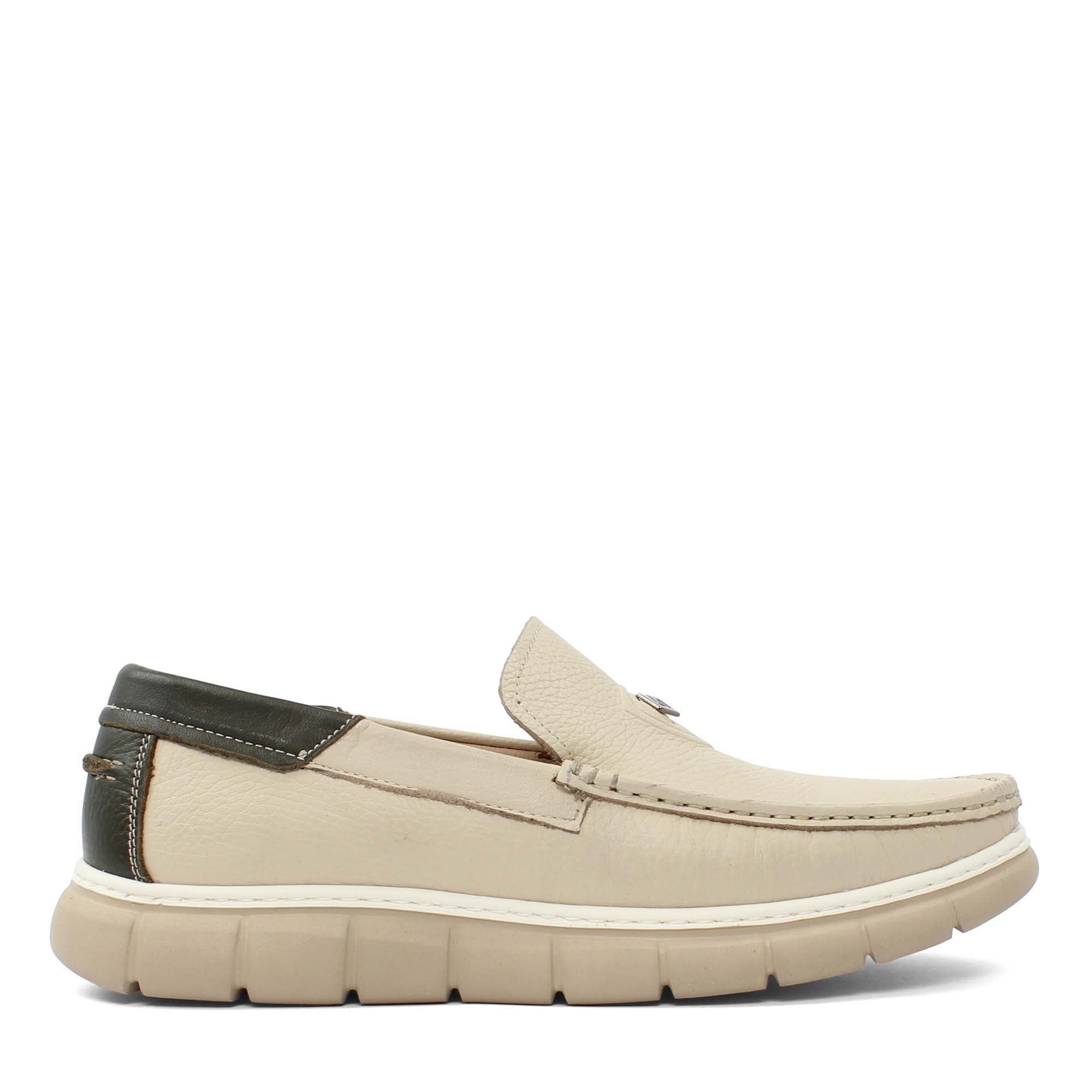 Elegant Leather Loafers for Men – Beige (406-4412)