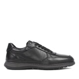 Herren Sneaker aus schwarzem Leder mit Schnürung (550-4764)