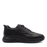 Herren Schwarze Leder Freizeit-Schnürschuhe (550-4742)