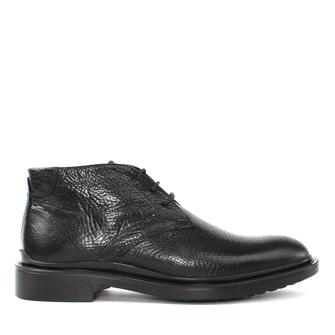 Men's Black Leather Boots (555-2619)