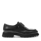 Herren Schnürschuhe aus schwarzem Leder mit Mokassin-Naht (406-4414)