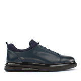 Herren Marineblaue Sneakers mit Elastischem Verschluss