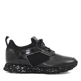Stylische Leder-Sneaker für Herren – Schwarz (406-4423)