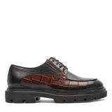 Herren Klassische Schuhe aus Braunem Croco-Leder (064-1040)