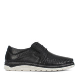 Herren Schwarze Lederschnürschuhe mit Mokassin-Naht und Kontrastsohle (765-5500)