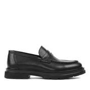 Herren Penny Loafer aus schwarzem Leder mit EVA-Profilsohle (663-640)