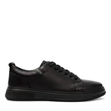 Herren Schwarze Leder Freizeit-Sneaker (550-4733)
