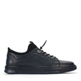 Herren Marineblaue Leder-Sneaker (550-9166)