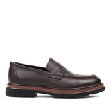 Herren Penny Loafer aus braunem Leder mit EVA-Profilsohle (663-460)