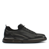 Herren Schwarze Sneakers mit Elastischem Verschluss (691-3414)