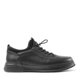 Herren Schwarze Ledersneaker (550-4718)