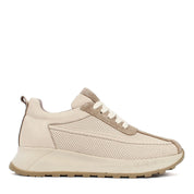 Damen Sneaker aus beigem Leder – Leicht & Atmungsaktiv (686-29205)