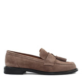 Damen Wildleder Quasten Loafer Taupe – Klassischer Slipper (085-29407)
