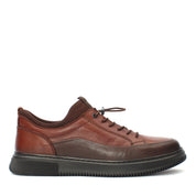Men's Brown/Tan Casual Leather Shoes (550-756)