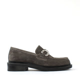 Women's Gray Suede Loafers (029-20144)