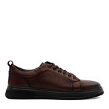 Herren Braune Leder Freizeit-Sneaker (550-4733)