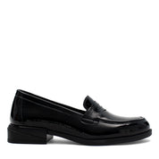 Damen Schwarze Lackleder Loafer (494-25829)