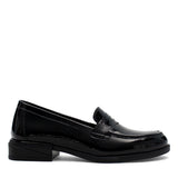 Damen Schwarze Lackleder Loafer (494-25829)