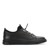 Herren Schwarze Leder-Sneaker (550-9166)