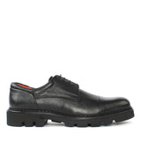 Herren Schwarze Klassische Lederschuhe mit Blockabsatz (395-2837)