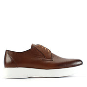 Herren Hellbraune/Weiße Lackleder Sneaker (162-505)