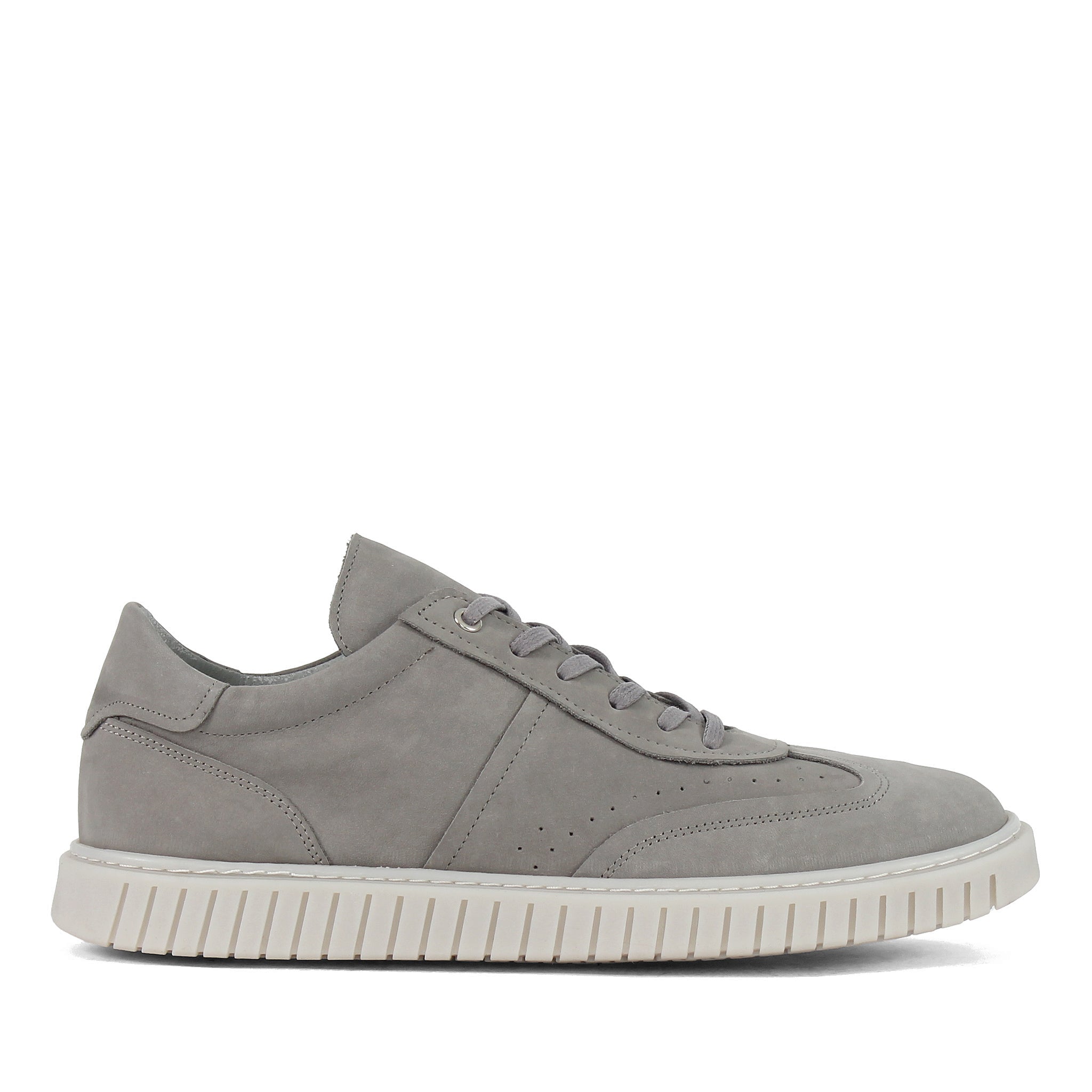 Herren Schnürsneaker aus grauem Nubukleder (448-1912)