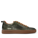 Herren Grüne Leder-Casual-Schuhe (162-521)