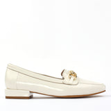 Damen Beige Lackleder-Loafer (686-29200)