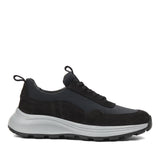 Men’s Black Suede Leather Sneakers (696-7101)