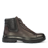 Herren Braune Leder-Boots mit robustem Design (550-709)