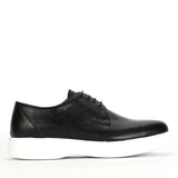Herren Schwarze/Weiße Leder Sneaker (162-505)
