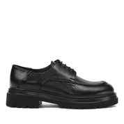 Men's Black Leather Classic Brogue Shoes (162-532)
