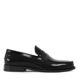 Herren Slipper aus schwarzem Lackleder – Elegante Loafer (747-4537)