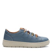 Damen Blaue Leder Freizeit-Sneaker zum Hineinschlüpfen (748-31406)
