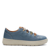 Damen Blaue Leder Freizeit-Sneaker zum Hineinschlüpfen (748-31406)
