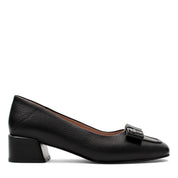 Damen Klassische Absatzschuhe aus Leder in Schwarz (752-31706)