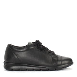 Damen Schwarze Leder-Freizeitschuhe für Herbst und Winter (376-20409)
