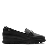 Damen Schwarze Leder Loafer zum Hineinschlüpfen (753-31804)