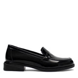 Damen Schwarze Lackleder Loafer (494-25828)