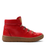 Damen Rote Leder Freizeitstiefel (748-31410)